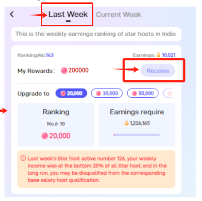 Check your rank and claim the rewards.